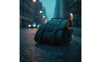Motorcycle Hanging Bag Black Motorcycle Bag with  Strap Easy to Clean for Commuters