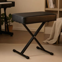 Keyboard Bench Adjustable Height Piano Stool Stable Stool with Padded Seat for Pianists