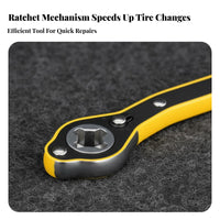 Easy Operation Car Lifting Device Ratchet Wrench Portable Ratchet Lifting Device Handle High Force for Women, Elderly, Roadside Emergency