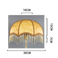 Elegant Design E27 Replacement Shade Soft Ambient Light Beaded Fringe Lamp Cover Handmade Fringe Lamp Shade Fade-Resistant for DIYers, Bedroom