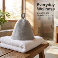 Sauna Hat for Women and Men with Lightweight Felt Material for Infrared Heat Protection, Moisture Absorbent Cap for Home Spa Sessions