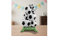 2 Pieces Bar Decoration Soccer Jersey Balloon Sports Themed Football Shirt Balloon Mylar Foil Football Party Balloons Shiny Gloss for Birthday