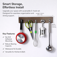 Bedroom and Closet Wall-Mounted Universal Hanger for Students, Multi-Function Organizer Hooks with Strong Load-Bearing Capacity