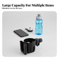 Universal Fit Bike Water Bottle Phone Holder 360° Rotatable 2-in-1 Cup Phone Holder Anti-Slip Grip for Commuters, Kids, Commuting, Strolling
