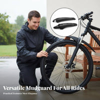 2 Pieces Front and Rear Mudguard Set Easy Installation Front and Rear Mudguard Set Cycle Accessory High Strength Cycling Gear