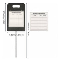Long Drive Marker Construction Nearest Cup Closeness Marker Weatherproof Card Holder Golf Competition for Tournaments
