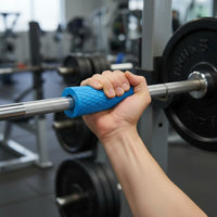 2 Pieces Non-Slip Design Barbell Grip Sleeve Universal Fit Silicone Dumbbell Grip Ergonomic for Weightlifters, Bodybuilders, Gym