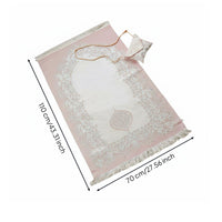Foldable Prayer Mat Lightweight Portable Prayer Rug Tassels for Mosque