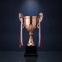 Traditional Trophy Cup with Handles Classic Metal Trophy Cup Stable Tall for Corporate Events
