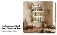 Drilldrillless Installation Multi-Tier Seasoning Shelf Space-Saving Design Kitchen Organizer 3-Tiered Storage Rack Strong Load-Bearing for People with Small Kitchens, Home Cooks, Countertop, Pantry, Bathroom, Office