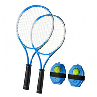 Two-Person Practice Rebound Tennis Racket with Cords Tennis Training Racket Wrapped Handle Sports Gear Family Fun for Parent-Child
