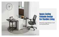 Folding Dining Table, Space-Saving Extendable Table, Mobile Rectangular Sideboard, Modern Minimalist, Small Apartment