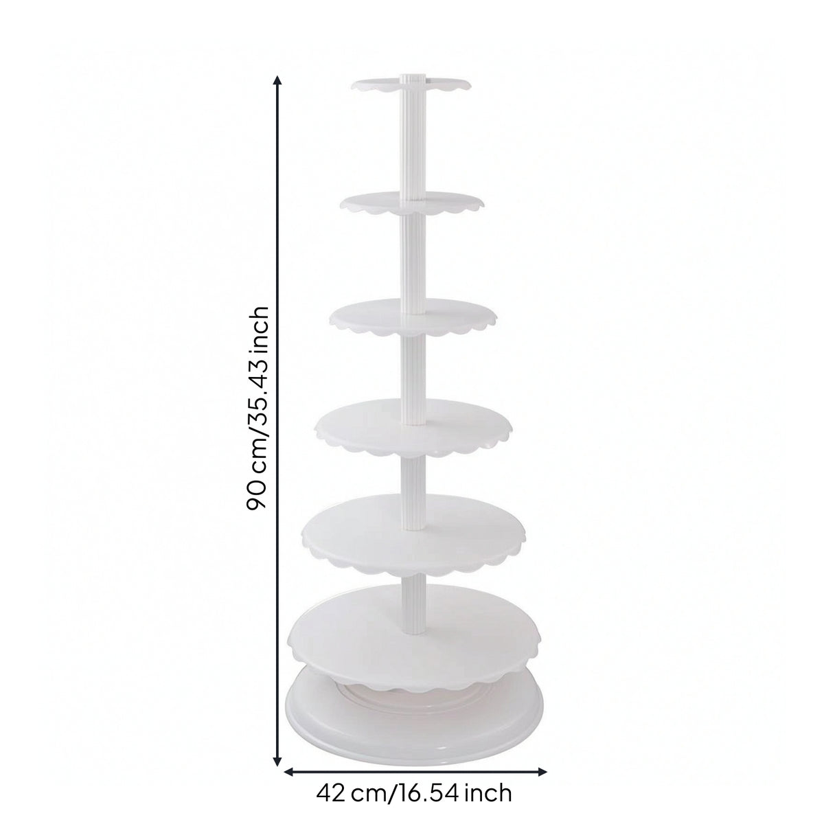 6-Tier Cake Stand Stacked Tiered Cupcake Stand Large Cupcake Display for Dessert Creators, Caterers