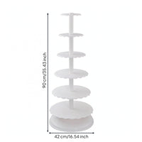 6-Tier Cake Stand Stacked Tiered Cupcake Stand Large Cupcake Display for Dessert Creators, Caterers