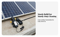 Telescopic Water Fed Brush Sturdy Aluminum Alloy Extendable Photovoltaic Panel Cleaning Brush Adjustable Angle Head Photovoltaic Panel Cleaning Kit