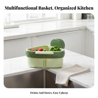 Kitchen Sink Drain Basket Anti-Clogging Kitchen Sink Food Waste Straining Area Saving Hanging Food Scrap Strainer