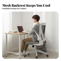 Reclining Mesh Office Chair with Footrest Ergonomic Comfortable and Resilientsign Computer Seat Highspine Builtintegrated