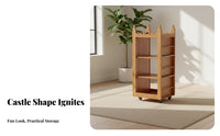 Large Capacity Rotating Castle book storage unit Multi-Functional Storage kids' Furniture Space-Saving book storage unit Easy to Assemble for Children, Preschoolers, Toddlers, Playroom, Nursery, Kindergarten, Classroom