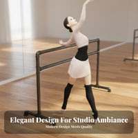 Portable Dance Bar Professional Grade Freestanding Dance Barre Sturdy Construction Home Dance Practice Bar for Dancers, Beginners, Gym