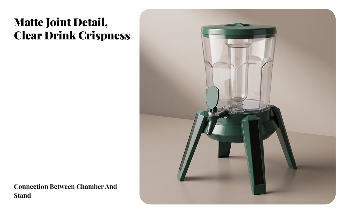 Tabletop Beverage Dispenser with Stand | Central Inner Tube, Elevated Base, Drink Dispenser with Stand, for Parties