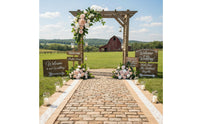 2 Pieces Wedding Arch Flower Set Reusable Welcome Sign Blossom Adornment Handmade Event Decoration for Party