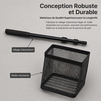 Telescopic Aluminum Alloy Ball Retriever, Mobile and Practical Ball Collector for Back Protection, Capacity 120 Balls