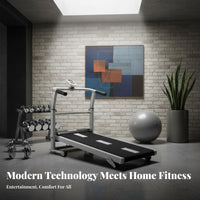 Mechanical Treadmill Compact Manual Treadmill Shock Absorbing Self-Self-Driven Running Machine for Beginners, Home, Indoor