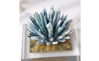 Crystal Cluster Ornament Modern Sculpture with Acrylic Base Crystal Figurine Upscale Paperweight Exquisite for Desk, Office