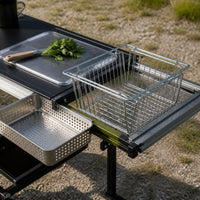 Abenaki IGT Camping Table Expansion Accessories: Drain Basket, Acrylic Unit, and Rail Kits