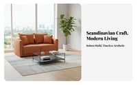 Light Luxury Feel 2-Seater Straight Sofa Minimalist Design 2-Seater Loveseat Small Space suitable Living Room Furniture space-efficient Size for Apartment Dwellers, Business Owners, Office Workers, Boutique, attic-style apartment, Waiting Area, Bedroom
