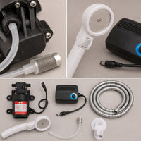 Bucket Shower Electric System Self-Priming Shower Handheld for Campers, Students, Camping, Dorm Rooms, Outdoor Washing
