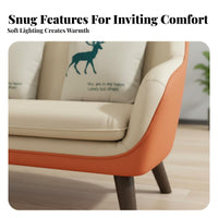 Space-Saving Design Compact Two-Seater Sofa Comfy Cushion 2-Person Loveseat Easy to Clean Office Furniture Stain-Resistant for Business Owners, Apartment Dwellers, Students, Consultation Room, Small Areas, Loft, Bedroom