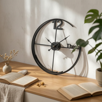 Minimalist Metal Wall Circular Timepiece Modern Metal Wall Circular Timepiece