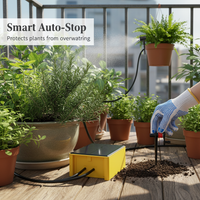 Solar-Powered Automatic Plant Watering System with Rain Sensor for Outdoor Gardens