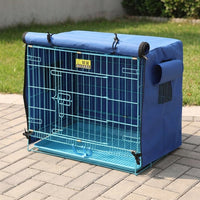 Dog Cage Cover and Cat Cage Cover, Waterproof Cage Cover with Roll-Up Door, Windproof Crate Cover for Indoor Wire Enclosures