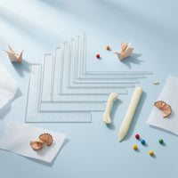 Ruler with Paper Knives Engraved L-Shaped Ruler Compact Measuring Tool for Crafting