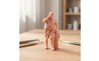 Miniature Man with Suitcase Tiny Passenger Figure Small Miniature Figurines for Hobbyists, Display Layouts