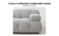 plush Segment Lounger Nordic & design configurable Couch Combinable Design Sectional Sofa for Apartment Dwellers, residents, Small areas, Bedroom, Lounge Area