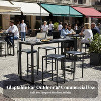 Waterproof Narrow High-Top Table Sun-Proof Outdoor Furniture Weather-Resistant for Apartment Dwellers, Entertainers, Balcony, By the Window, Hotel, Outdoors