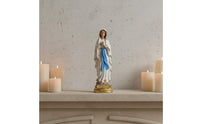 Gift Idea Clasped Hands Figurine Resin Material Praying Woman Statue Decorative Display Religious Statue Collectible