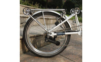 Rear Rack with Rolling Wheel Mount Low-Profile Bike Luggage Carrier Universal Bike Luggage Carrier for Commuters