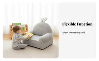 Foldable adaptable Lounger Chair Soft and Comfortable Fold-extendable creature Sofa Child-Safe closure kids' Furniture Machine cleanable Cover for Toddlers, Parents, literature Corner, Playroom, Nursery, Living Room