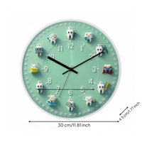 Tooth Wall Clock Decorative Oral Health Wall Clock Playful for Kids