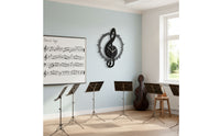 Treble Clef Wall Clock Artistic Music Wall Clock Metal for Musicians