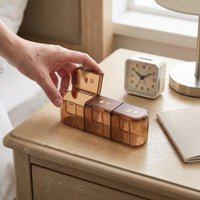 Portable 3-Compartment Pill Organizer for Travel and Daily Use, Mini Food-Grade Medicine Storage Box