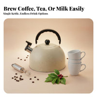 Singing Kettle Loud Whistle Hot Water Boiling Pot All Stovetops Compatible Stainless Steel Tea Pot