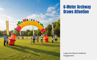 Inflatable Cartoon Arch, Rainbow Gate, Welcome Arch for Kindergarten Opening, Children's Event, Festival