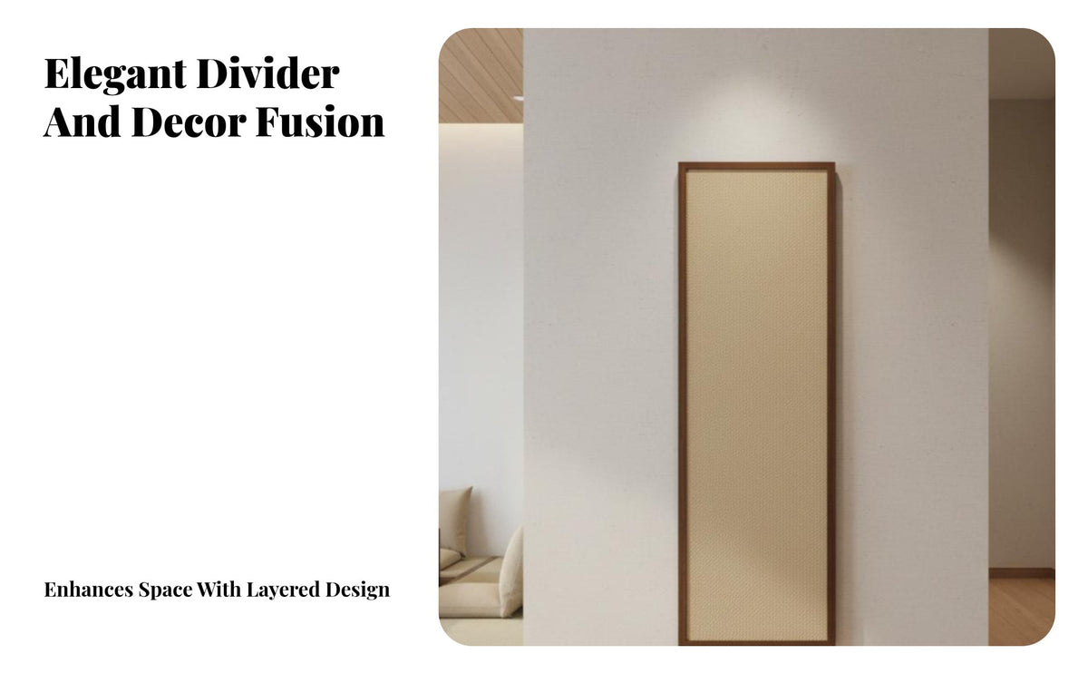 New Chinese Design Folding Panel Screen Wabi-Sabi Aesthetic 4-Panel Folding Screen Solid Wood Frame Room Divider Woven Rattan Option for Apartment Dwellers, Interior Designers, Business Owners, Hotel, Bedroom, Restaurant, Classroom