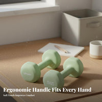 Compact Size Small Exercise Dumbbell Ergonomic Design Fixed Dumbbell Long-Lasting Construction Fitness Equipment Floor-Friendly for Women, Children, Beginners, Home Gym, Dorm Room, Office