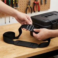Nylon Shoulder Strap Shoulder Belt 2-piece Set Wide Replacement for Bags Black